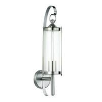 WANDLAMPE Edelstahl Glas Silber - Silberfarben, Metall (15.5/11.4/52.5cm)