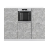 KÖKSBLOCK R-Line Betong/Vit 180 cm utan bänkskiva - Vit/Grå, Träbaserade material (180/143/46cm) - Vicco