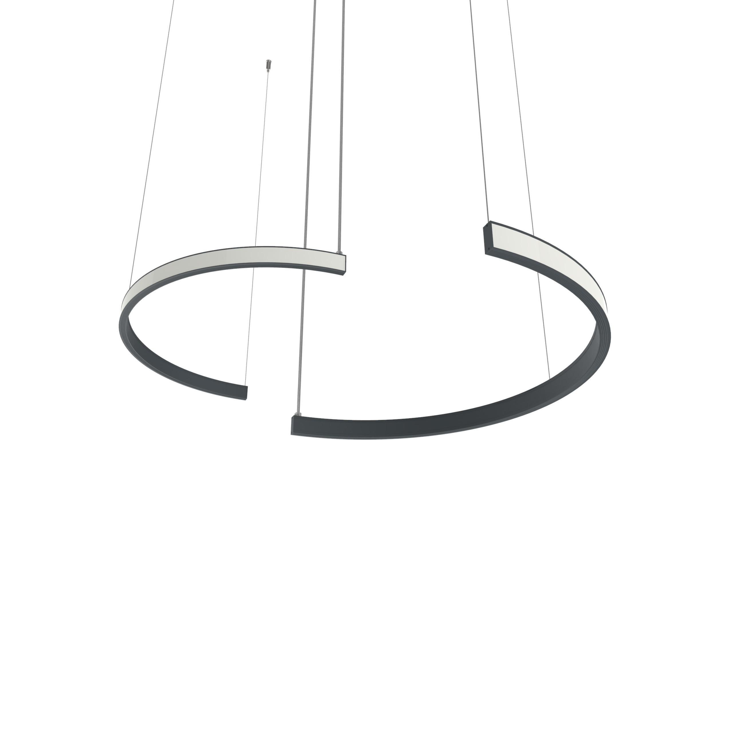 Lumicom Led-Hängeleuchte Anthrazit 62x120x3.1 cm