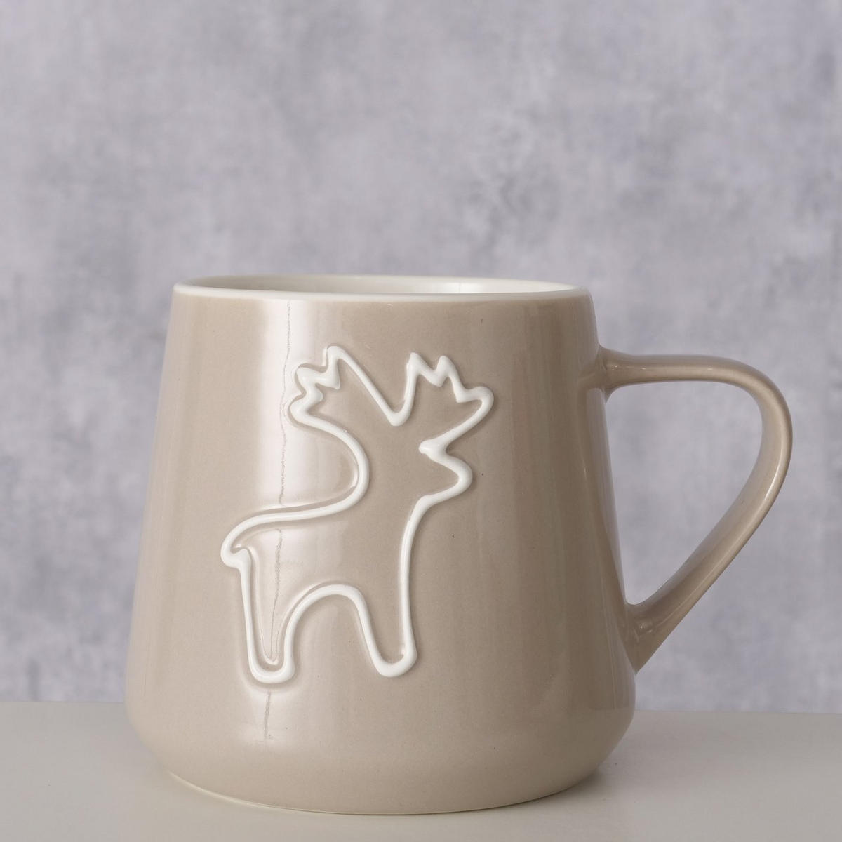 BECHER Sublim 340 ml 10/10/9 cm - Grau, Keramik (10/9/10cm) - Boltze Home