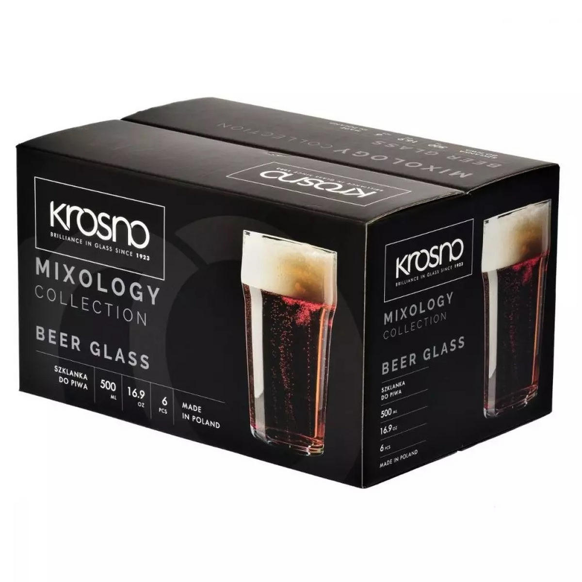 BIERGLÄSER, 6er-Set, 500 ml - Transparent, Glas (0.5L) - Krosno Glass