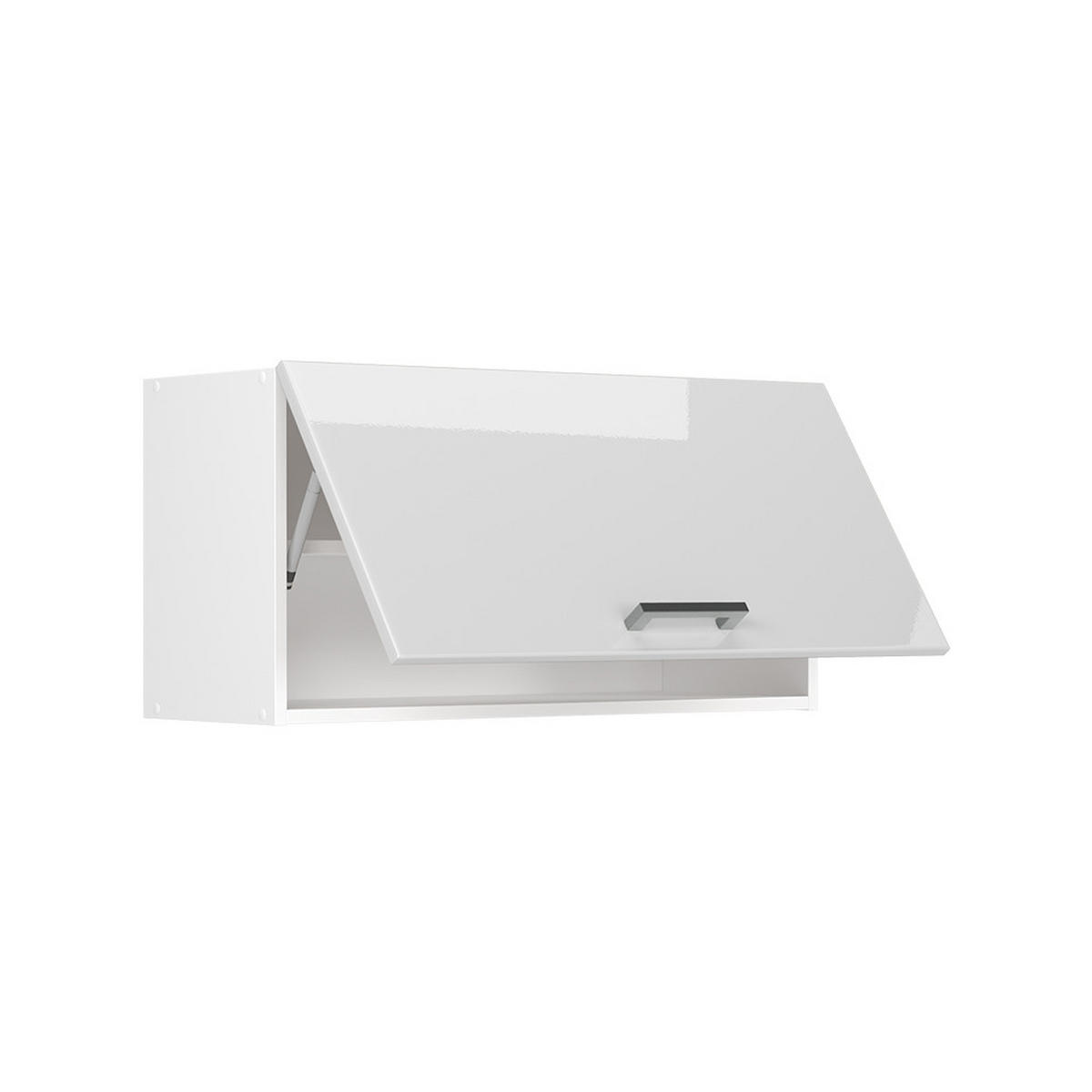 DULAP DE PERETE R-Line, Alb lucios ridicat/Alb, 80 cm Plat - alb lucios/alb, compozit lemnos (80/40/31cm) - Vicco
