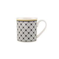 KAFFEEBECHER Audun Promenade weiß-grau-gelb 300 ml - Gelb/Weiß, Keramik (0.3L) - Villeroy & Boch