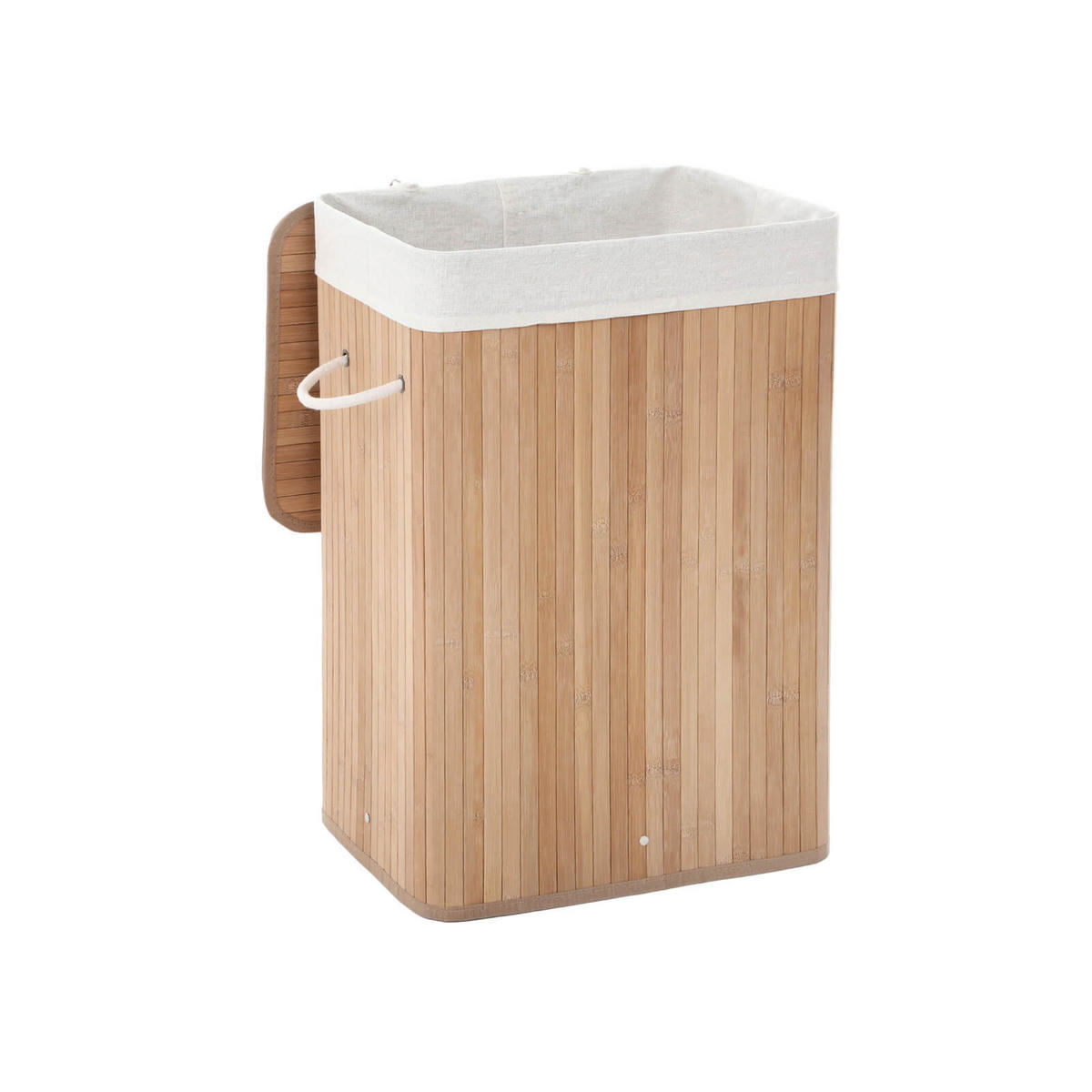 WÄSCHEKORB - Eukalyptusholzfarben, Holz (60/30/40cm) - Hansiro