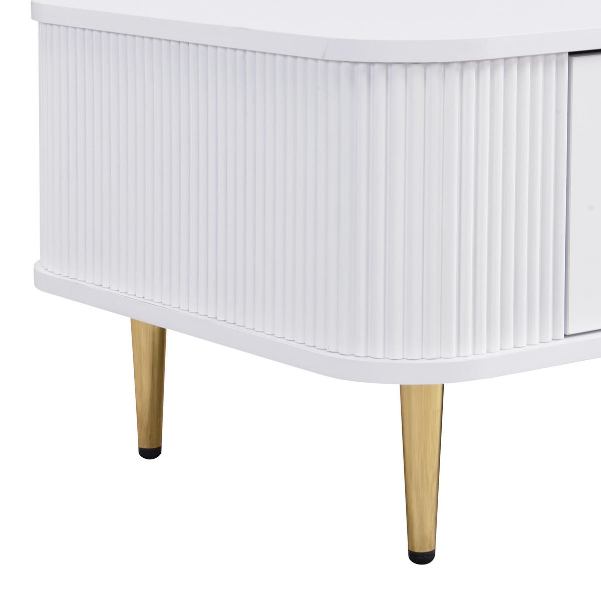 COUCHTISCH 105/51/38 cm Weiß aus MDF mit 4 Schubladen - Weiß, Holzwerkstoff (105/51/38cm) - OKMYHOME