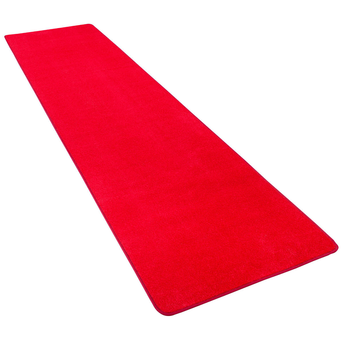 TREND VELOURS LÄUFER TEPPICH JOY - Hellrot, Textil (80/320cm) - Snapstyle