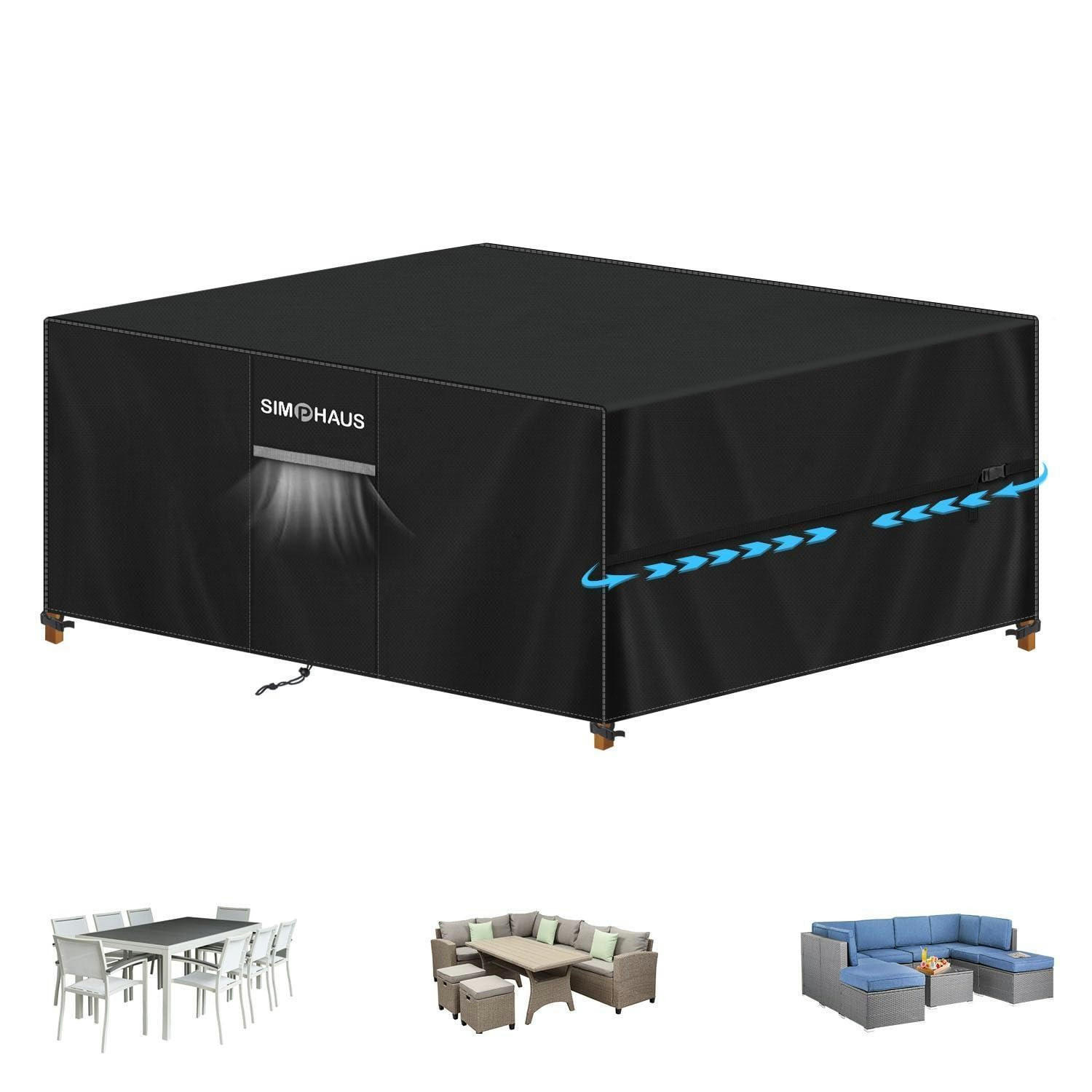XXXLutz Abdeckplane Schwarz 280x90x280 cm