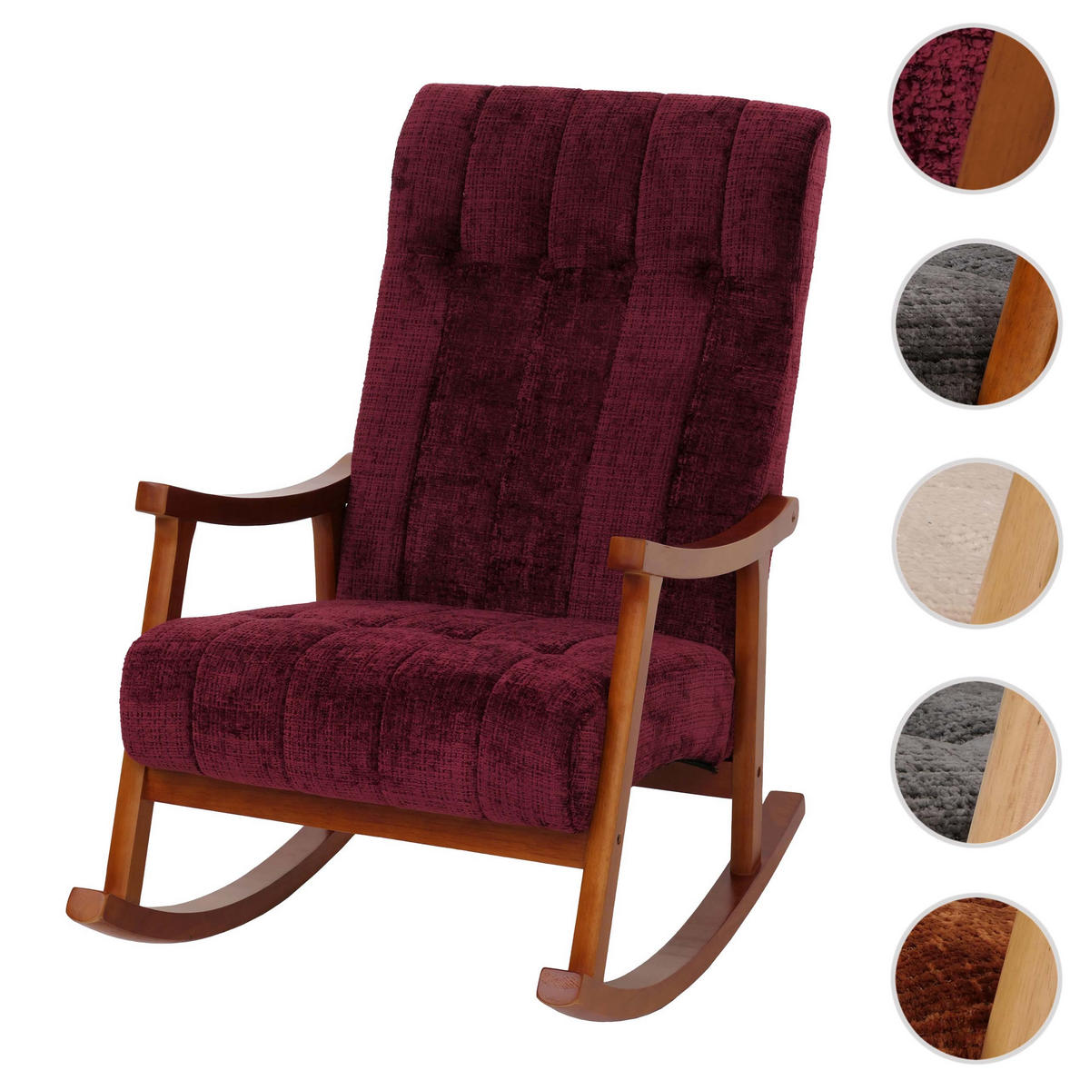 SCHAUKELSTUHL Bordeaux - Bordeaux, Textil (64/97/85cm) - MCW