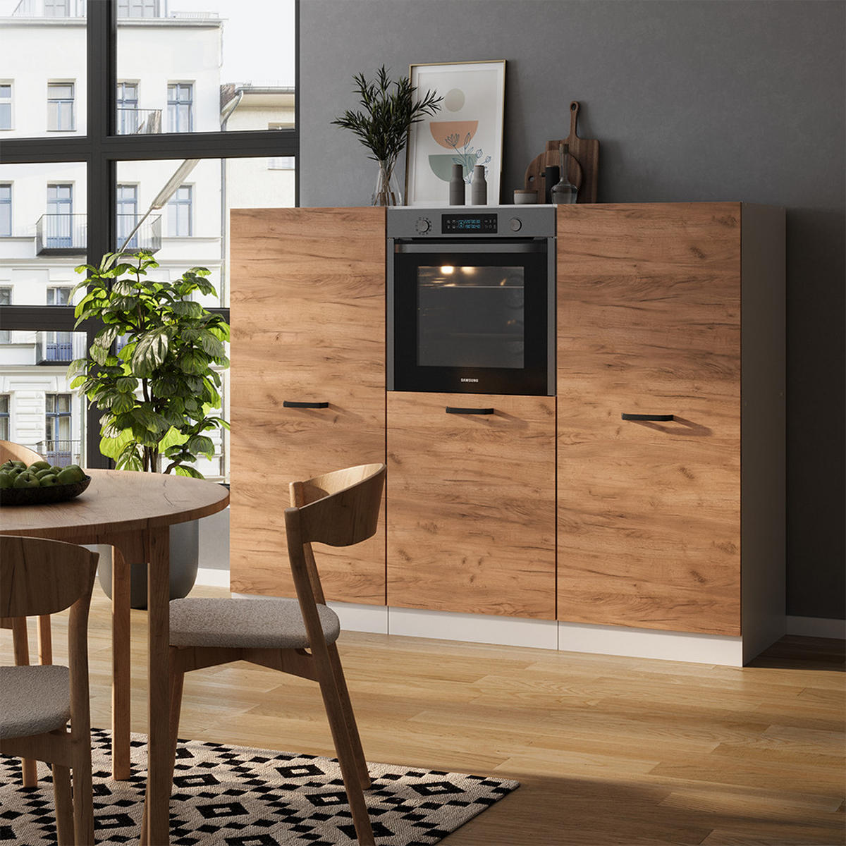 Honigeiche/Weiß, Holzwerkstoff (180/81.6/46cm) - Vicco