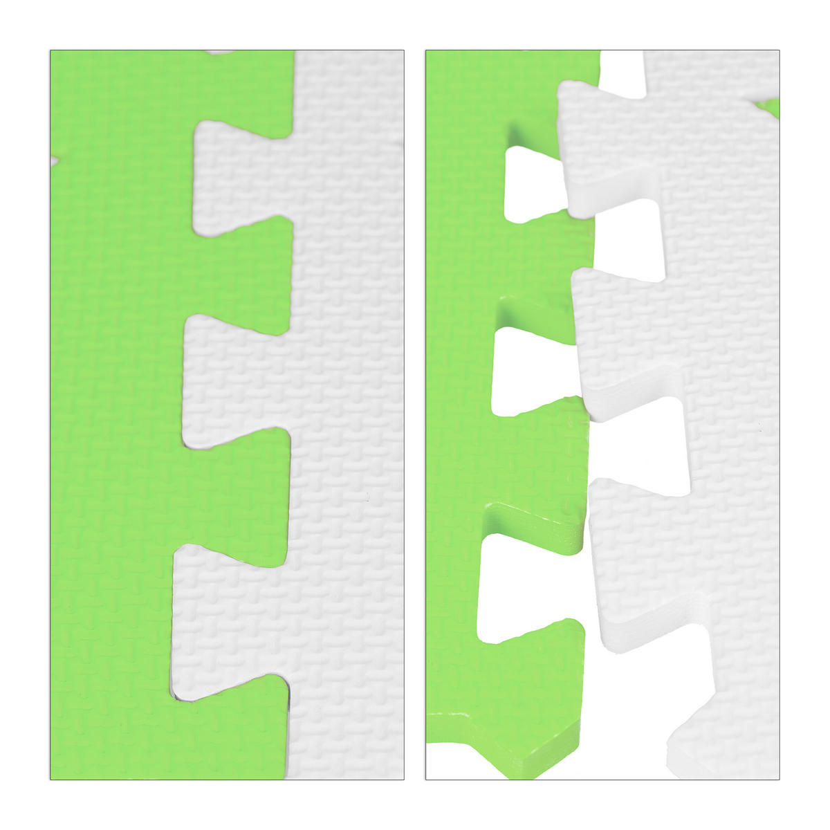 9XPUZZLEMATTE - Weiß/Grün, Kunststoff (32/32cm) - Relaxdays