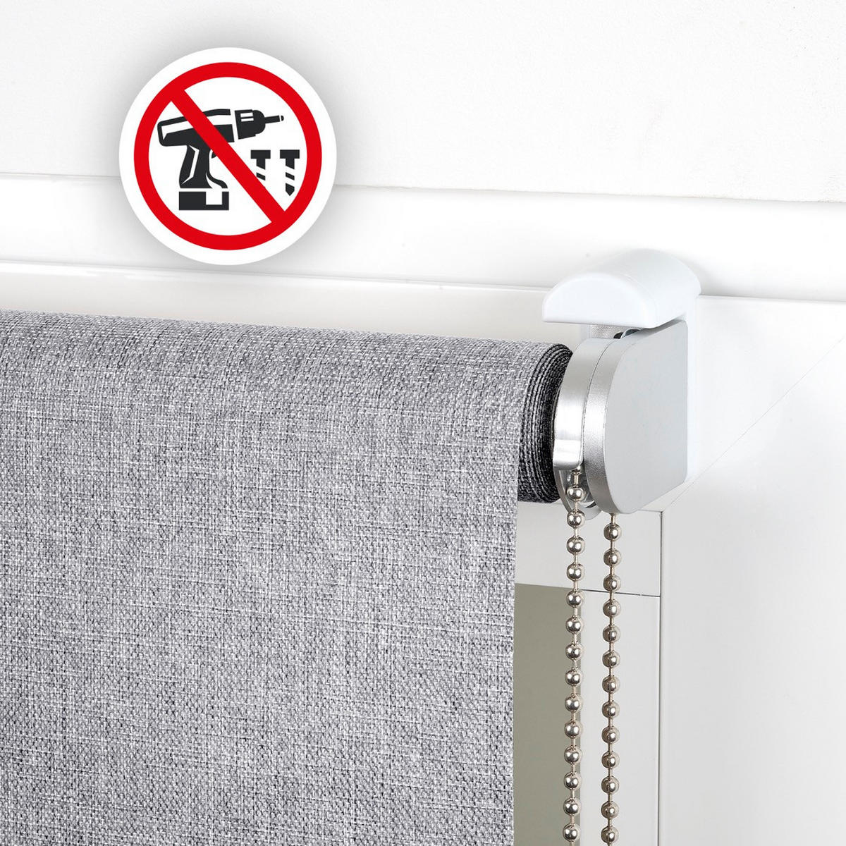 VERDUNKELUNGSROLLO Moon Plus Easyfix Grau 60x180 - Grau, Kunststoff (60/180/1cm) - STORESDECO