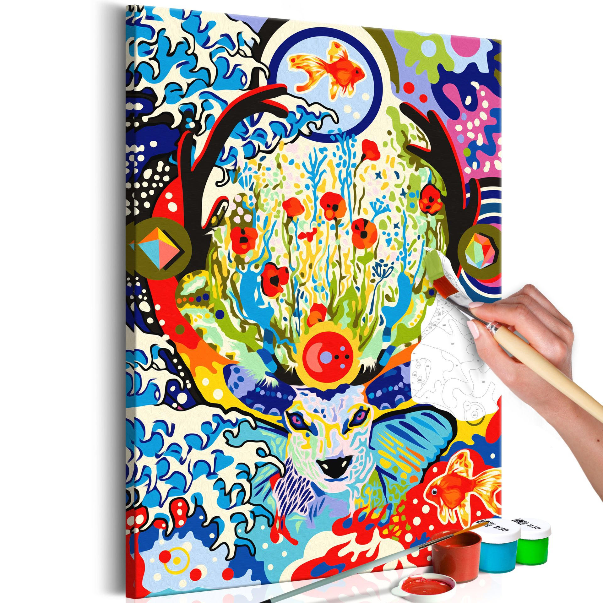 MALEN NACH ZAHLEN 40/50 cm - Multicolor, Textil (1.4/50cm) - KUNSTLOFT