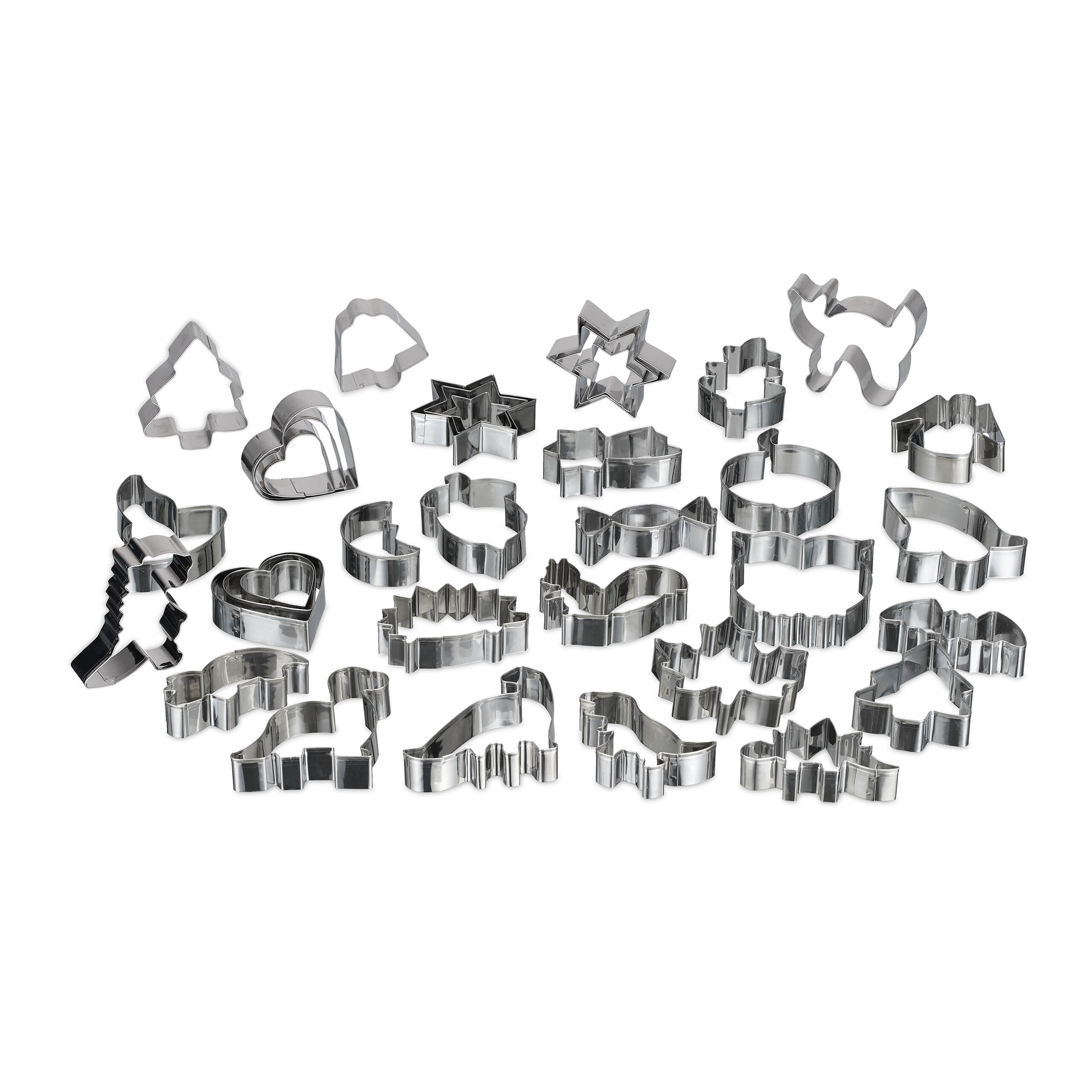 36XVYKRAJOVAČOV na pečivo - strieborná, kov (8/2/8cm) - Relaxdays