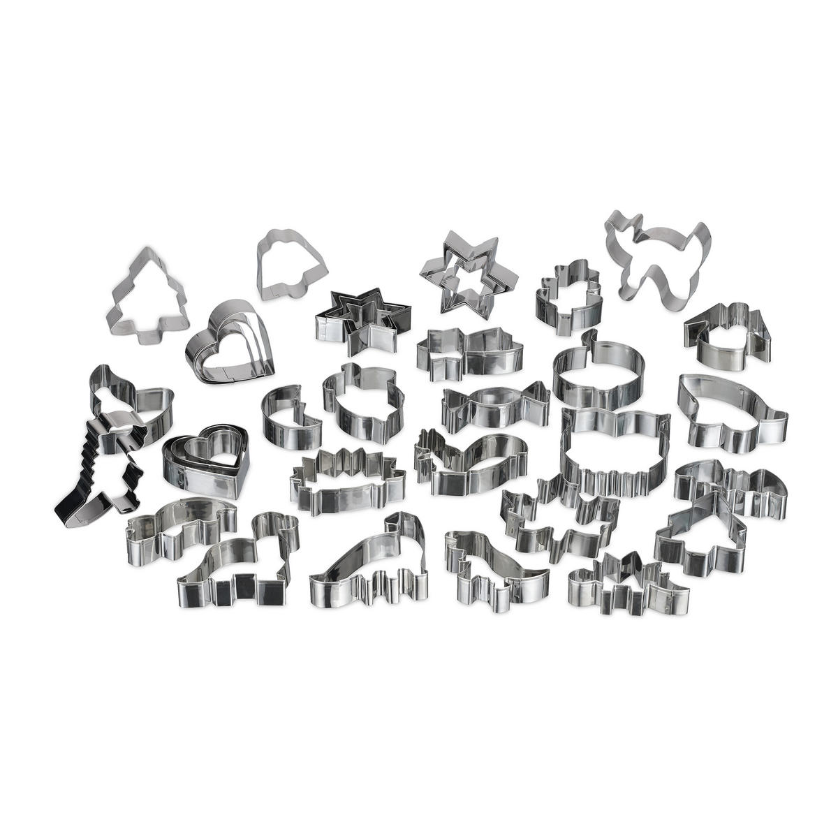 36XVYKRAJOVAČOV na pečivo - strieborná, kov (8/2/8cm) - Relaxdays