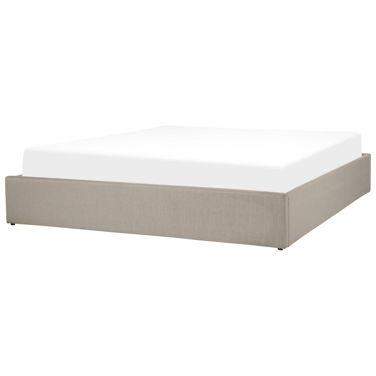 POLSTERBETT 180/200 cm Beige Dinan - Beige, Holz/Textil (180/200cm) - Beliani