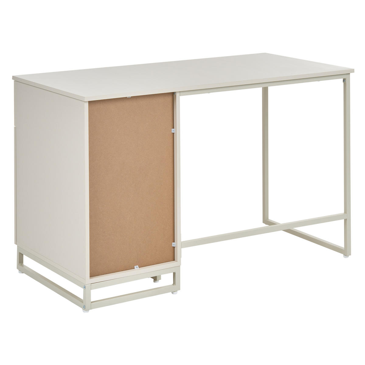 PSACÍ STŮL Světle béžový 120/60 cm s zásuvkami Lexton - béžová, kompozitní dřevo (60/120/75cm) - Beliani