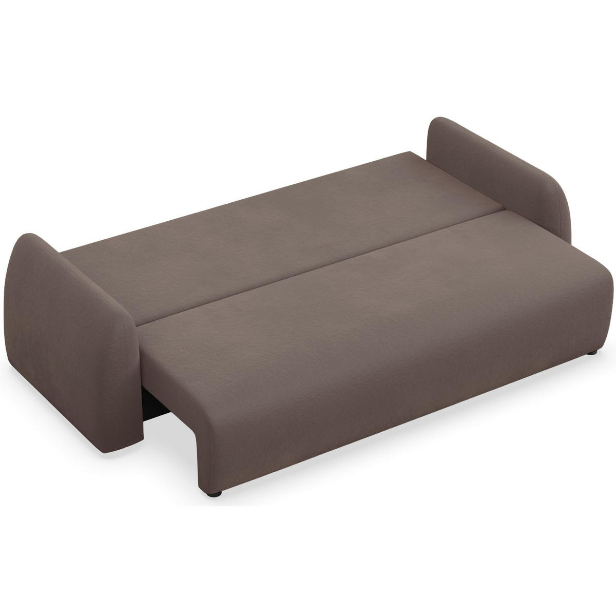 3-SITZER SOFA Nubelle Braun Chenille-Bezug - Schwarz/Braun, Kunststoff/Textil (244/85/93cm) - Selsey