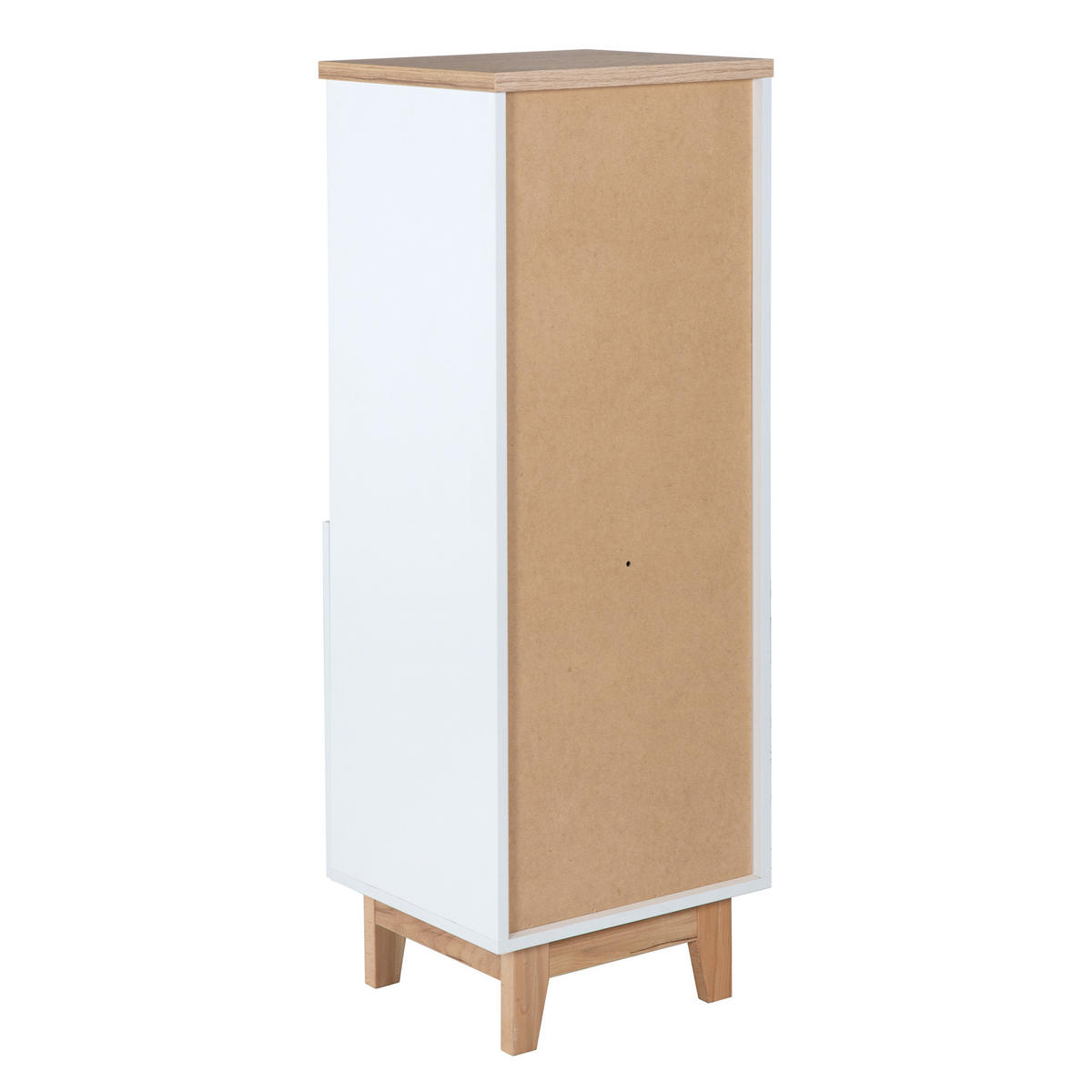 STANDREGAL Finn - Weiß, Holzwerkstoff (45/128/42cm) - Roba