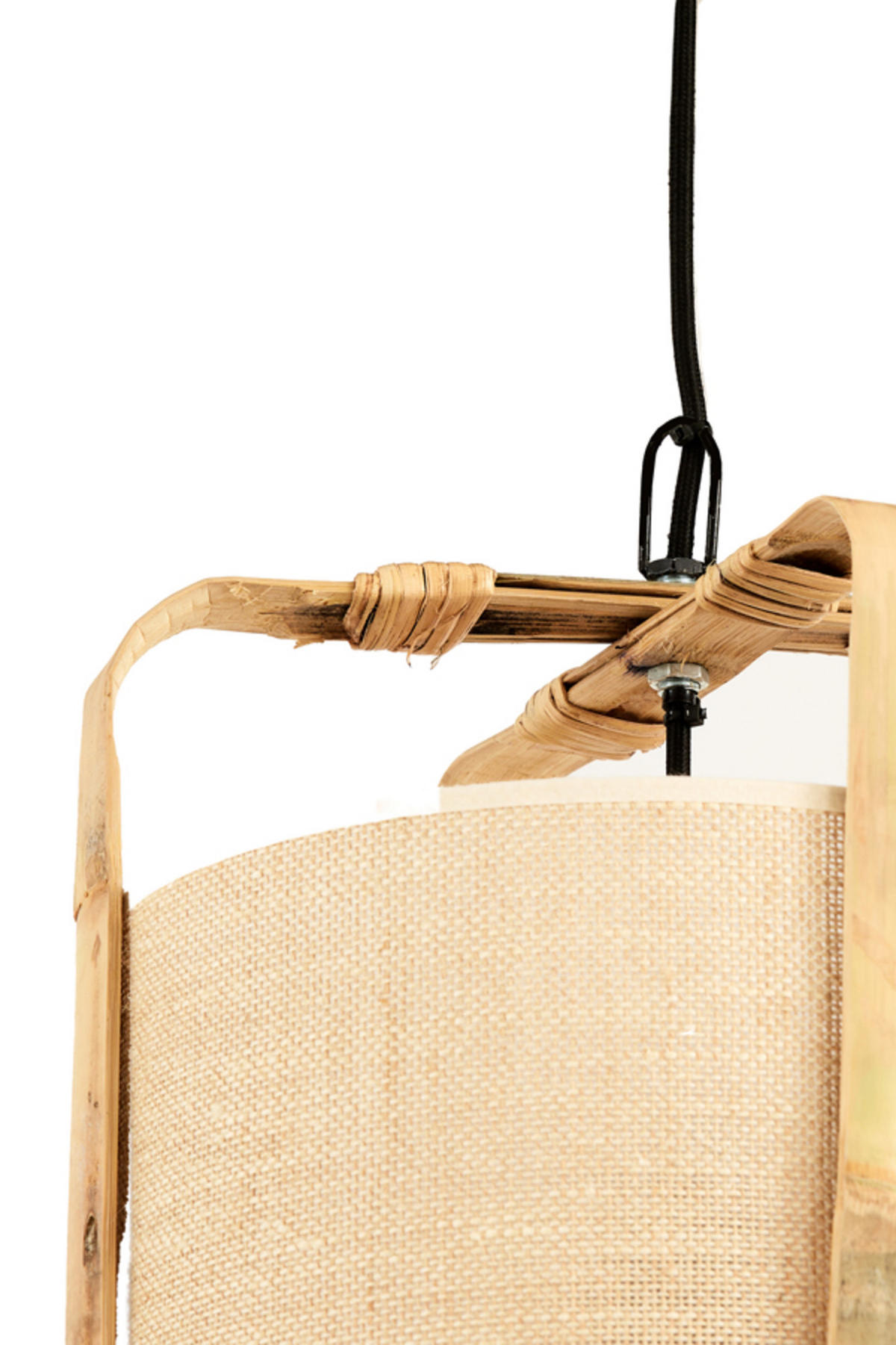 HÄNGELAMPE Sendai Braun Ø37/66 cm - Braun, Holz (37/37/66cm) - Light & Living