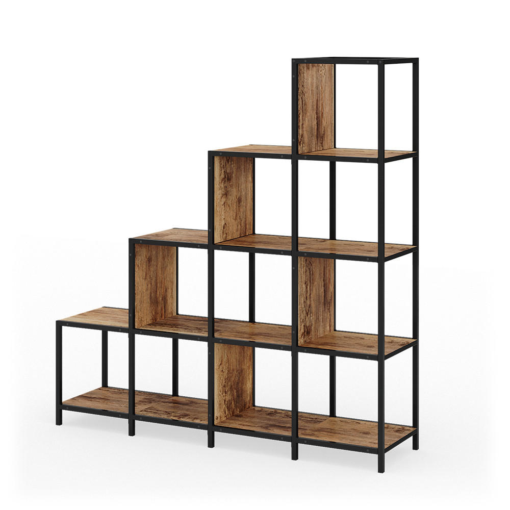 RAUMTEILER Fyrk Antikholz 120 x 120 cm - Eichefarben/Schwarz, Holzwerkstoff (120/120/30cm) - Vicco