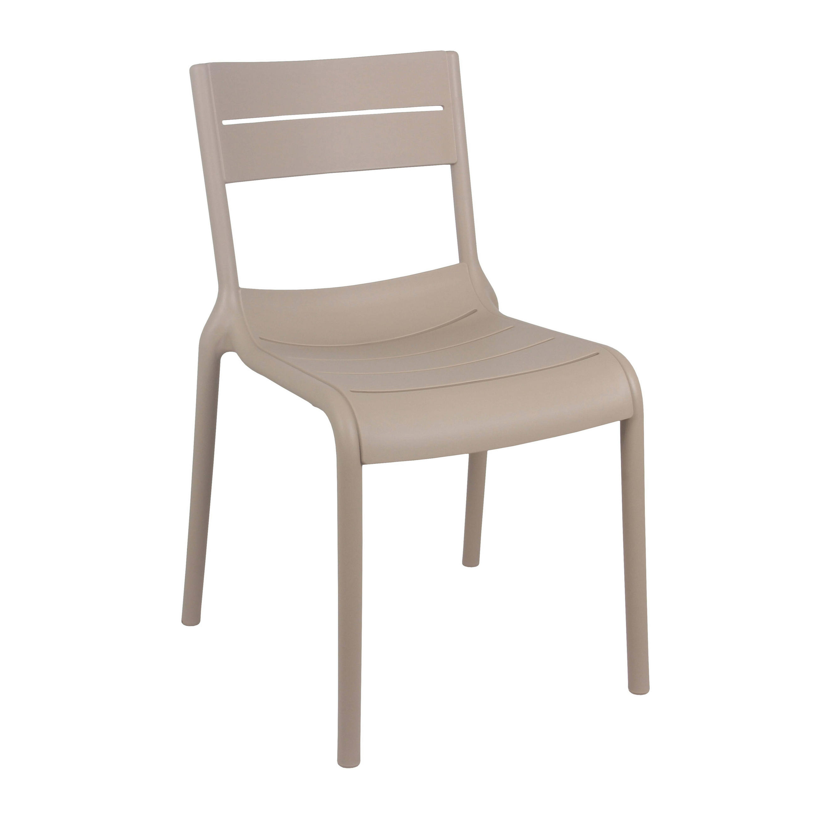 GARTENSTUHL, Elfenbeinfarbe - Creme, Kunststoff (54/50cm) - Oviala