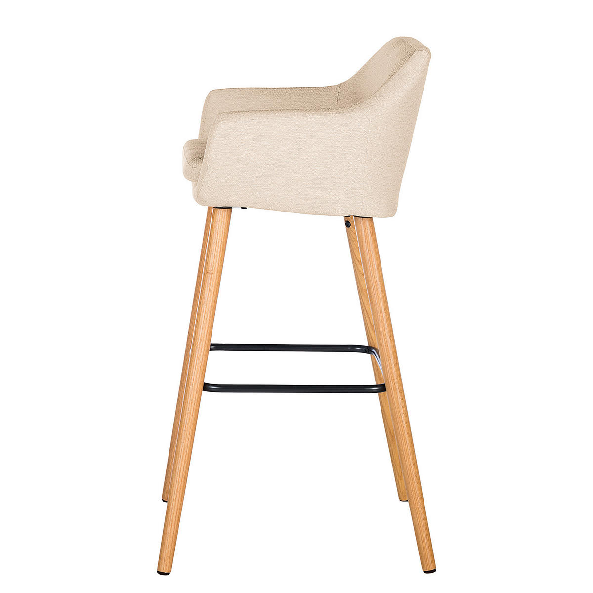 BARSTUHL - Eichefarben/Beige, Textil (55/101/54cm) - home24