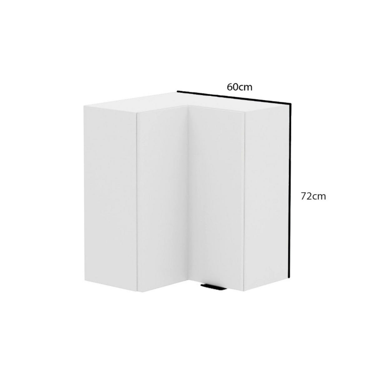 ECKHÄNGESCHRANK – 60 cm – KU-WN60 – Lunara – Weiß Hochglanz - Weiß, Holzwerkstoff (60/72/60cm) - hi-markt