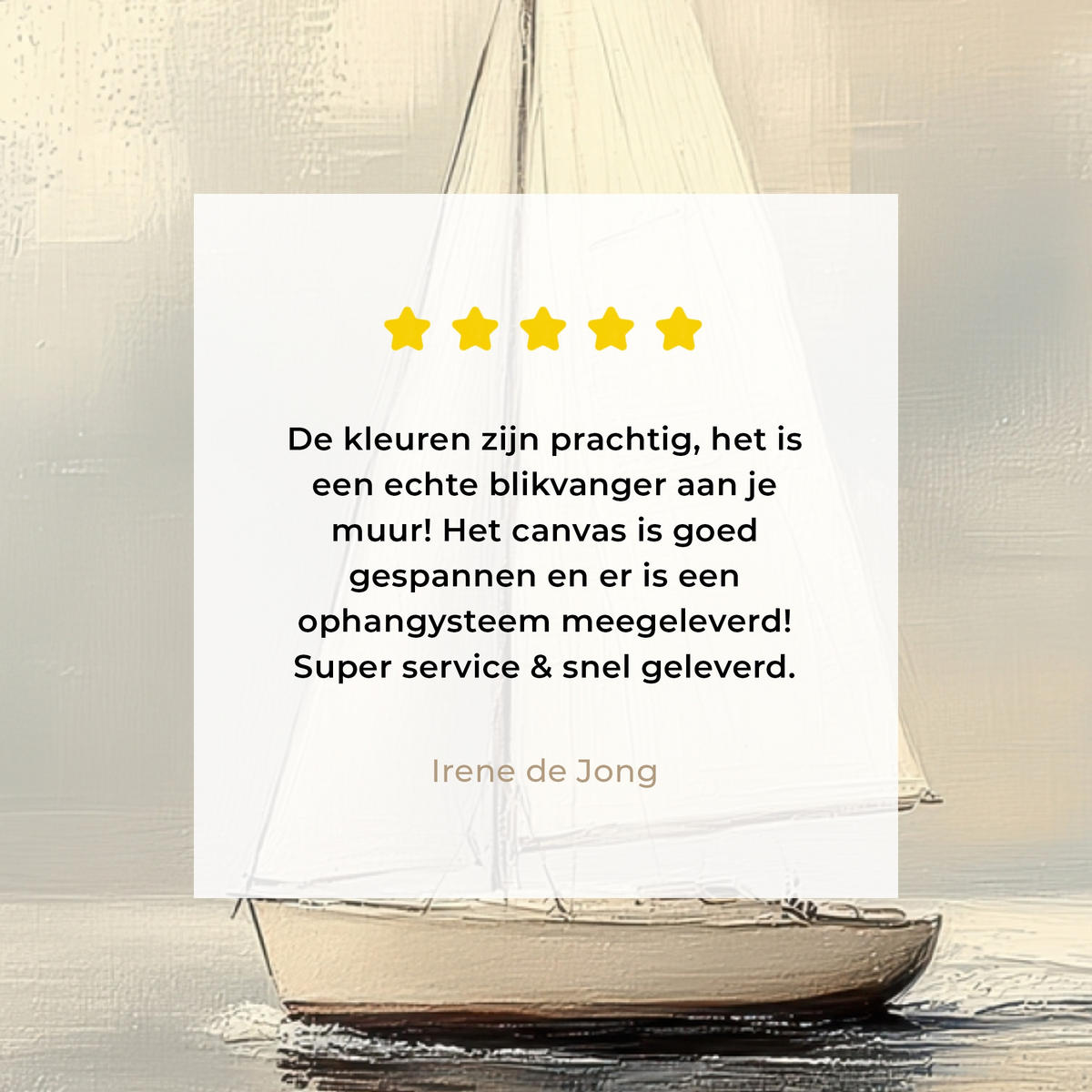 LEINWANDBILD Segelschiff - Meer - Bewölkt Wandbild 40x30 cm - Creme, Textil (40/30cm) - MuchoWow