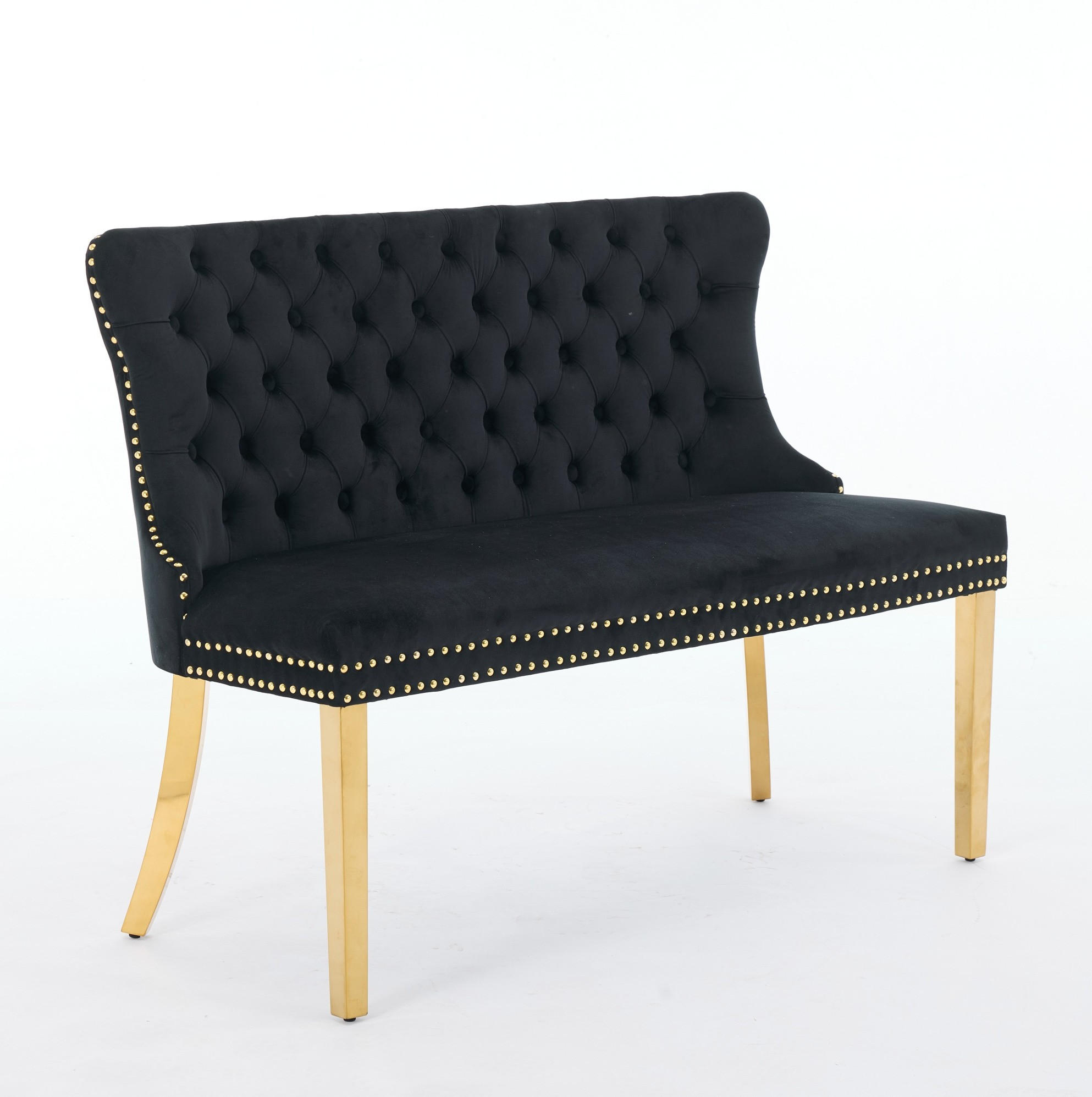 BARSTUHL-SET Samt Schwarz - Schwarz, Metall (116/89.5/58cm) - Meubliv