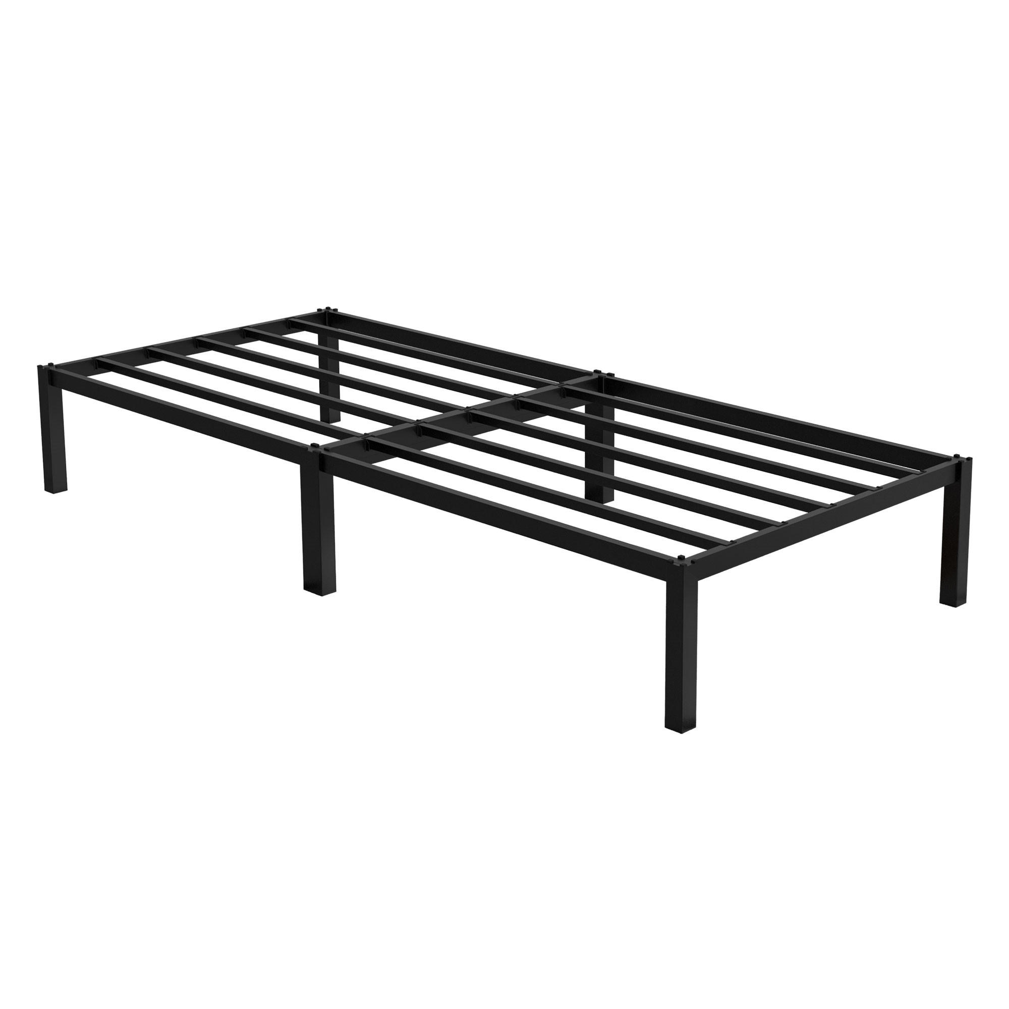 ML-DESIGN KOVOVÁ POSTEL 90x200 cm s roštem, černá, na ocelovém rámu