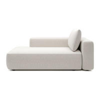RECAMIERE ohne Schlaffunktion - 1 Person - Stoff - Cremefarben - - Creme, Textil (185/84/119cm) - Vente-Unique