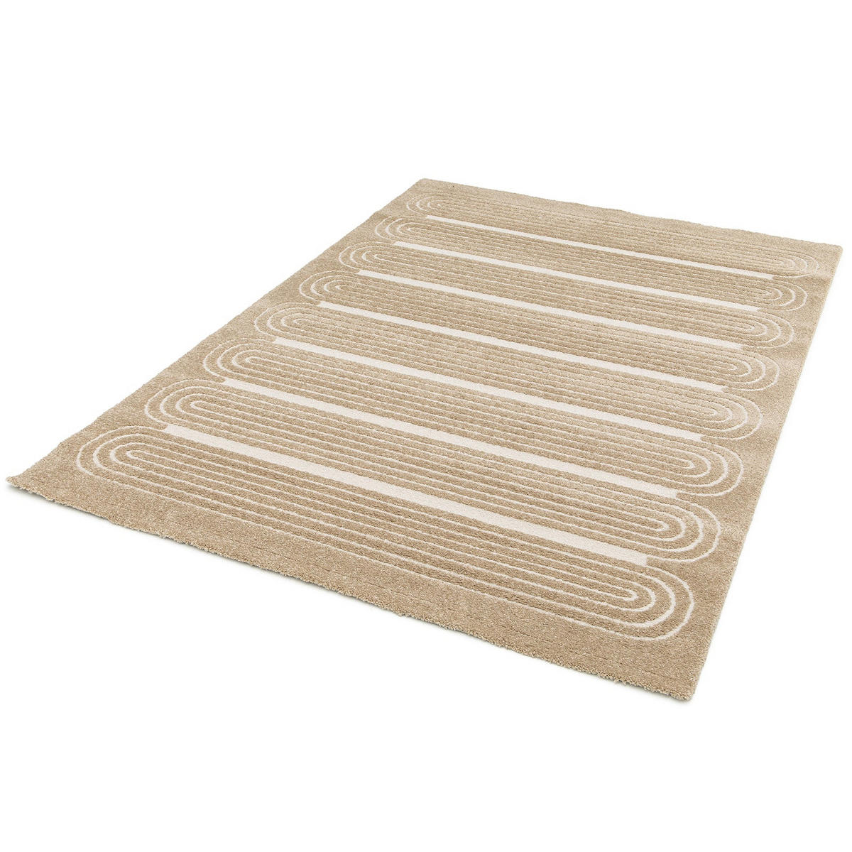 TEPPICH sehr weich mit Relief-Effekt bruin - Braun, Textil (160/230cm) - AFK Living