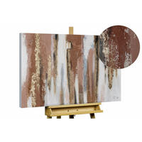 ACRYLBILD HANDGEMALT 100/75 cm - Weiß/Braun, Holz/Textil (1.7/75cm) - KUNSTLOFT