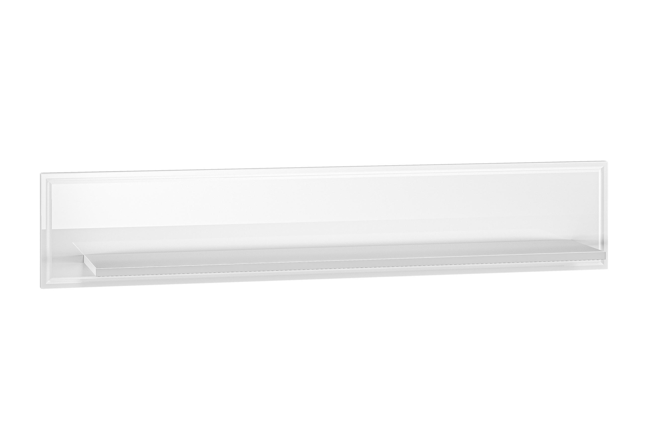 WANDREGAL ISORIA 120 cm, Glas Weiß - Weiß, Holz/Metall (120/23/22cm) - KONSIMO®