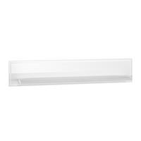 WANDREGAL ISORIA 120 cm, Glas Weiß - Weiß, Holz/Metall (120/23/22cm) - KONSIMO®