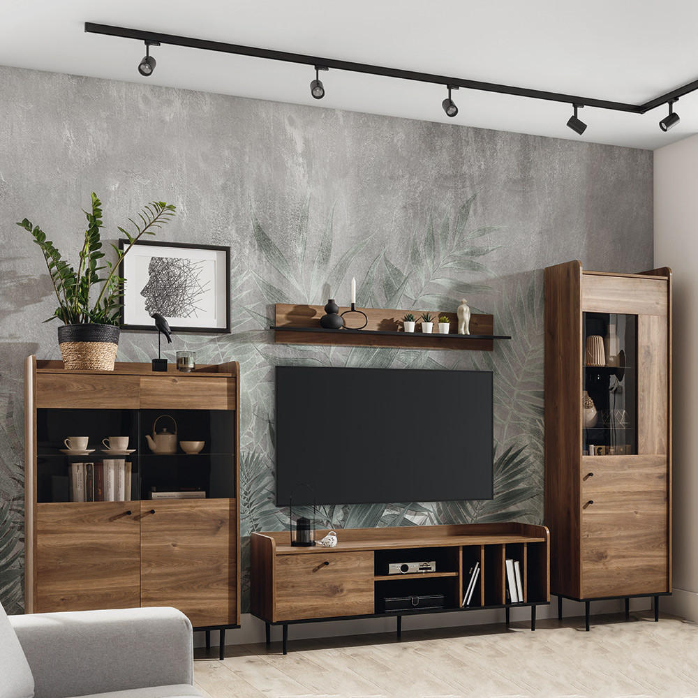 WOHNZIMMER-SET 4-TLG. Varedo-132 - Braun, Holzwerkstoff (330/200/40cm) - Lomado