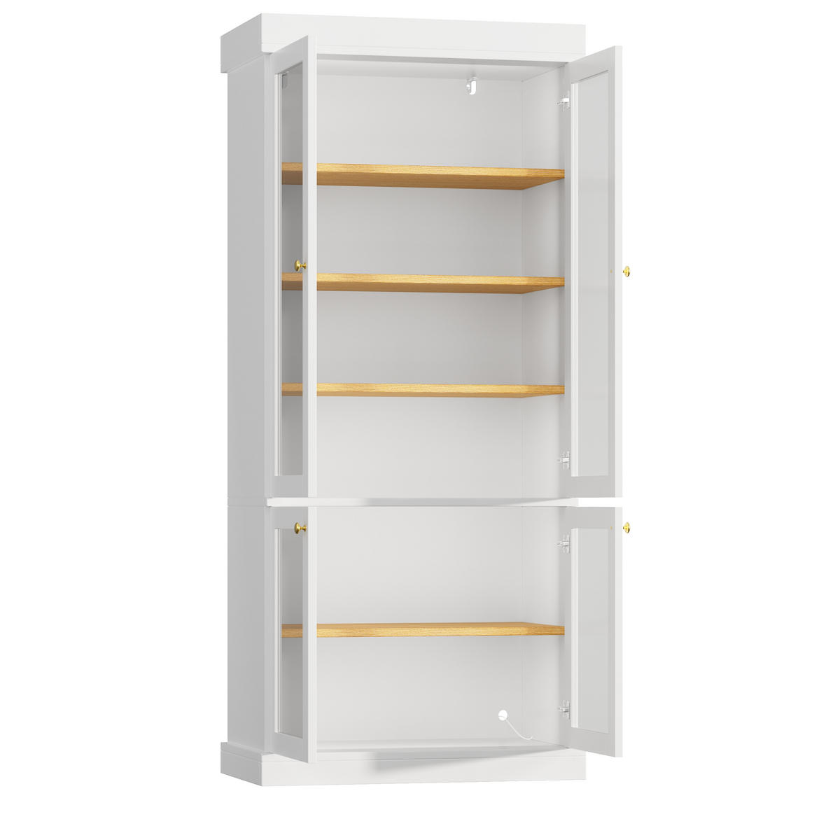 VITRINE LED Glasfront Weiß - Weiß, Glas (80/180/40cm) - FLIEKS