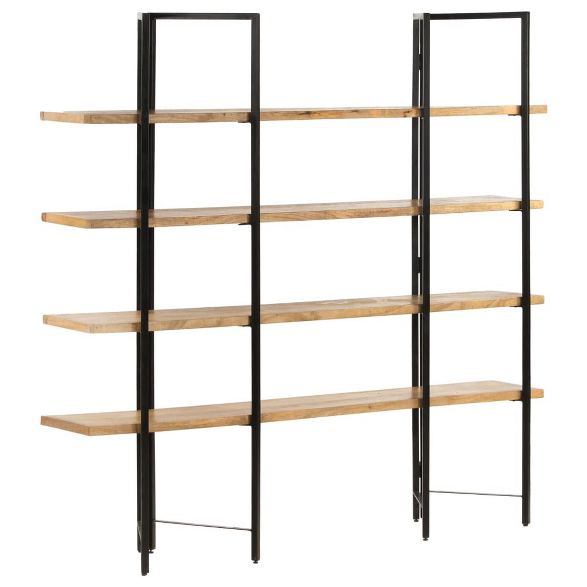 BÜCHERREGAL Mit 4 Regalböden 160/35/160 Cm Mango Massivholz - Braun, Holz (160/160/35cm) - vidaXL