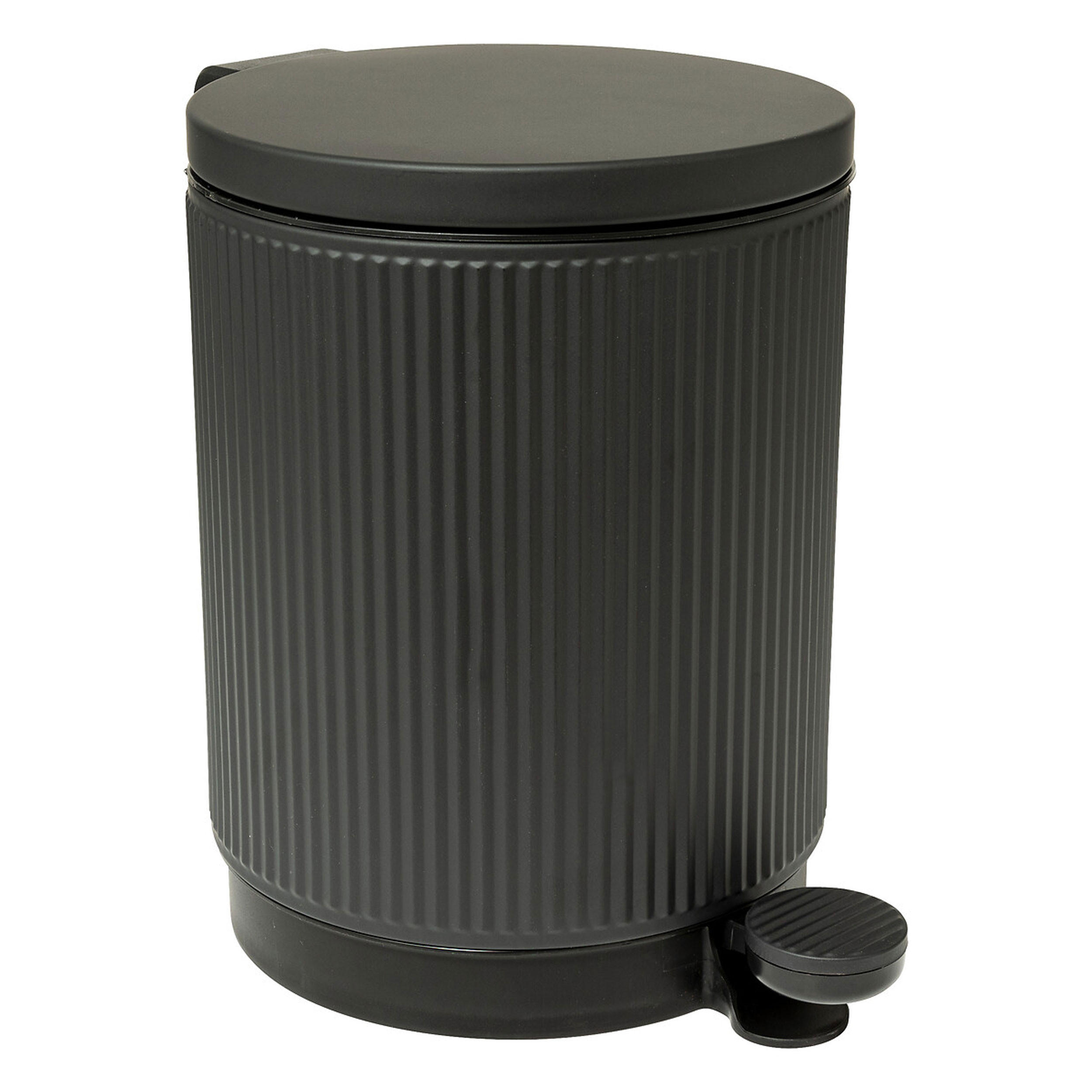 MÜLLEIMER Onyx, Stahl, PP, Schwarz, 5 L - Schwarz, Metall (20.5/28.2/27.2cm) - 5five Simply Smart