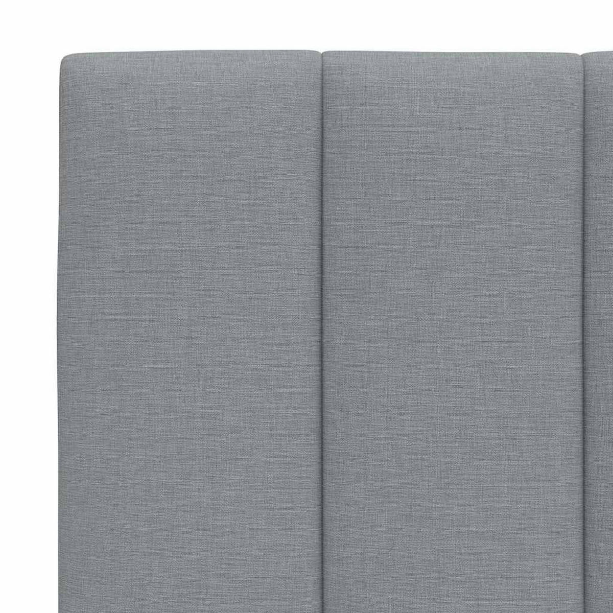 KOPFTEIL-KISSEN Hellgrau 140 Cm Stoff - Grau, Textil - vidaXL