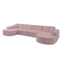 WOHNLANDSCHAFT TARO-U2 - 388x171x79,5 cm Rosa - Rosa, Holzwerkstoff/Textil (388/79.5/171cm) - ALTDECOR