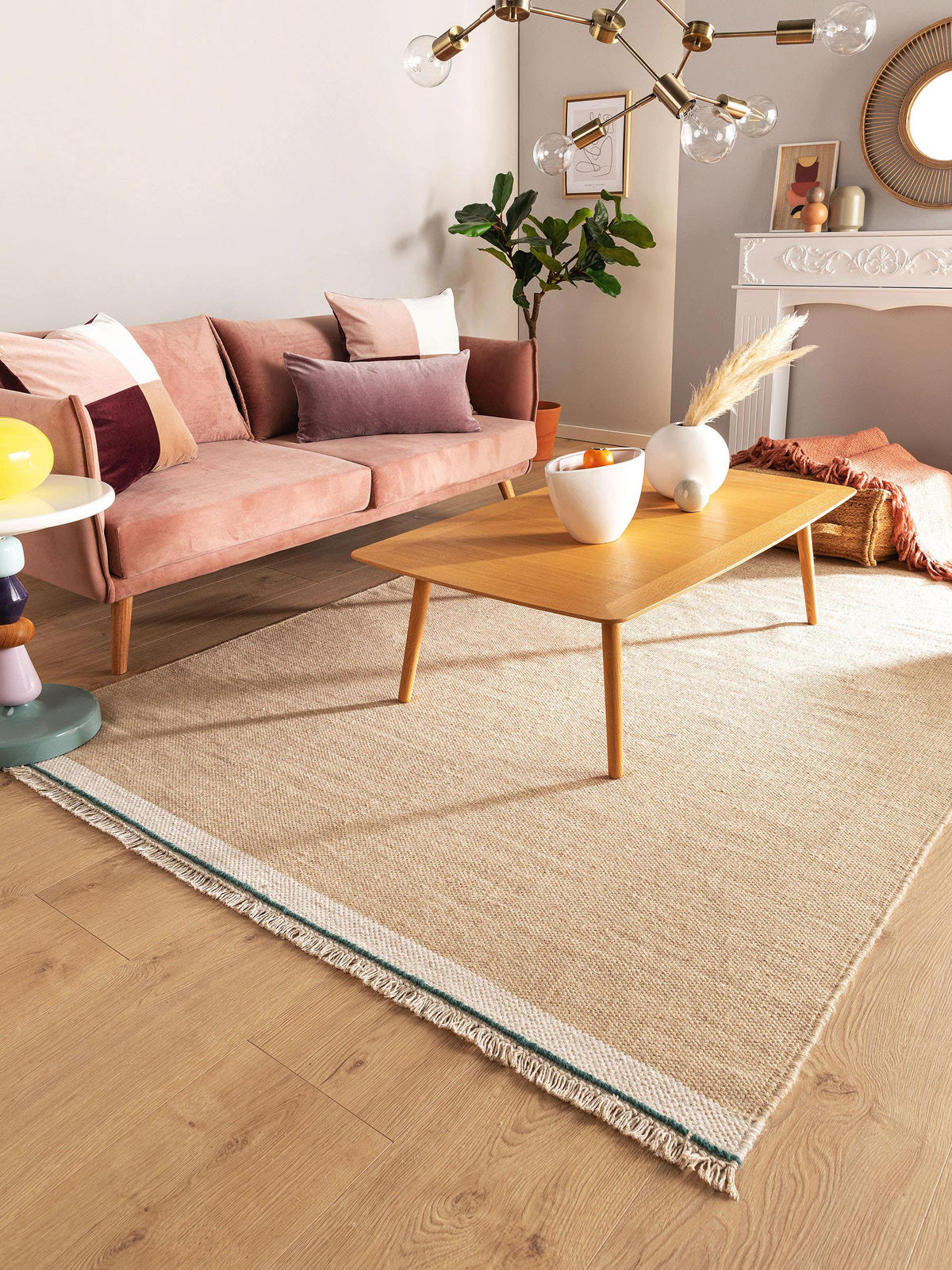 WOLLTEPPICH Karla Beige 120x170 cm - Beige, Textil (120/170cm) - benuta Pop