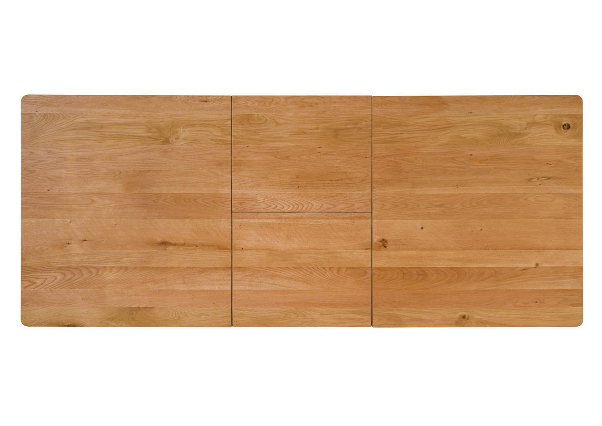 ESSTISCH ausziehbar 200-260x100x77 Wildeiche natur geölt LINDAU #33 - Braun, Holz (200/100/77cm) - Massivmoebel24