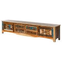 TV-BOARD Altholz 240x40x50 mehrfarbig lackiert NATURE OF SPIRIT #43 - Multicolor, Holz (240/50/40cm) - Massivmoebel24