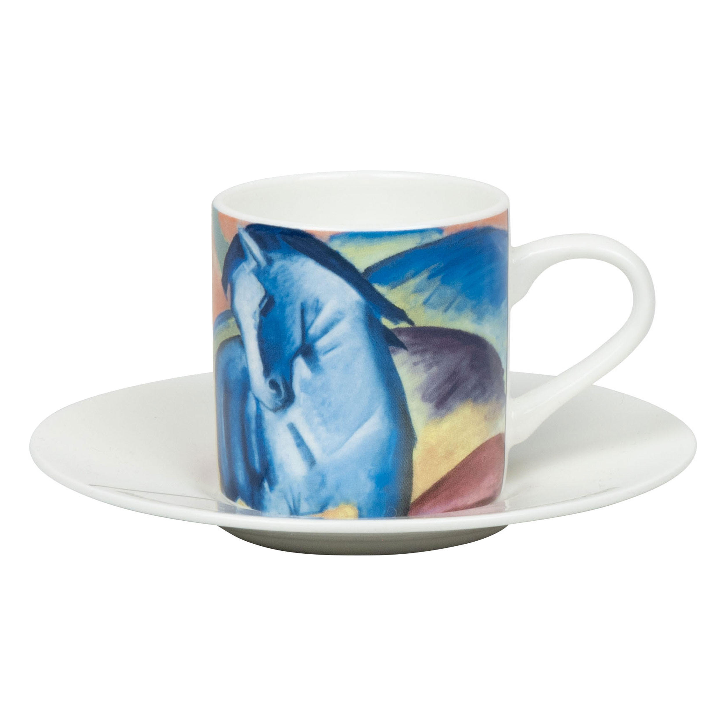 ESPRESSOTASSE Blaues Pferd I - Franz Marc Bunt - Naturfarben, Keramik (0.09L) - Könitz