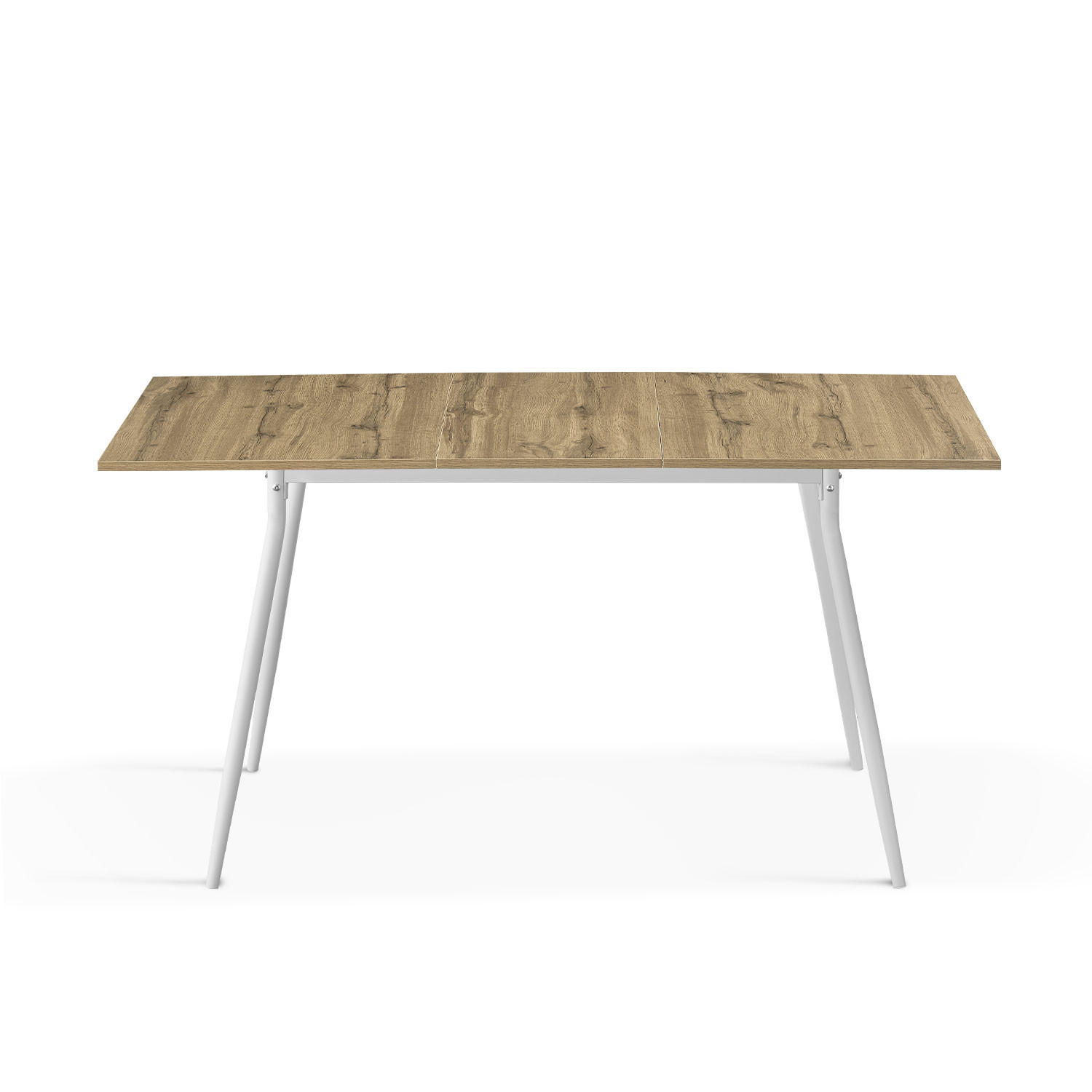 ESSTISCH LIO 120-160/80/76 cm - Weiß/Eiche Artisan, Holzwerkstoff/Metall (120/80/76cm) - B&D Home