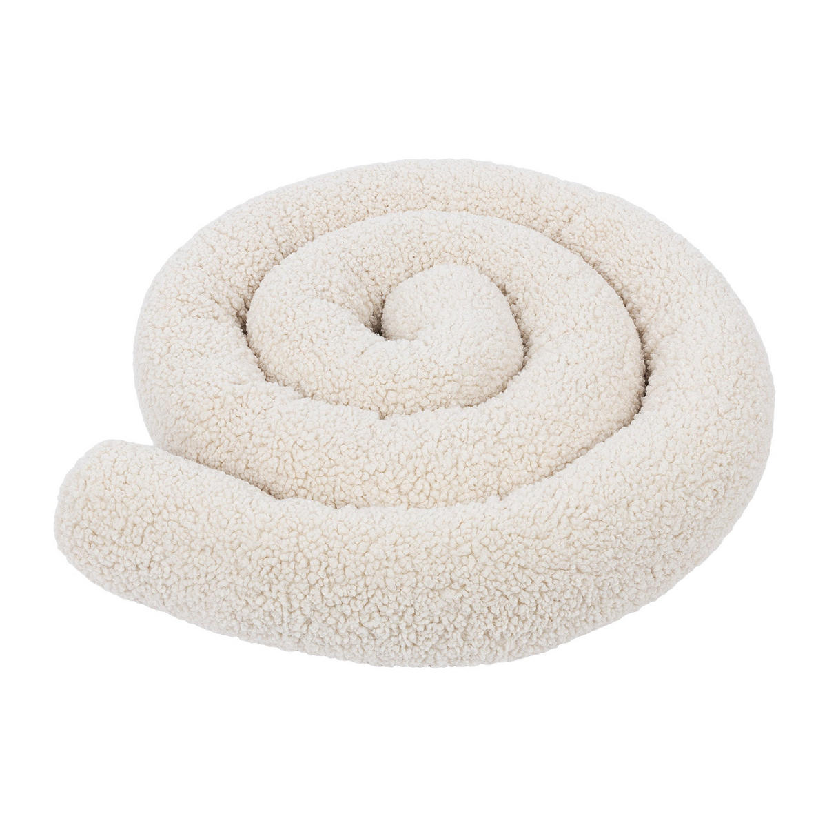 BETTUMRANDUNGSSCHUTZ Bettschlange aus Teddystoff, 200 cm, Beige-Creme - Creme, Textil - MeowBaby