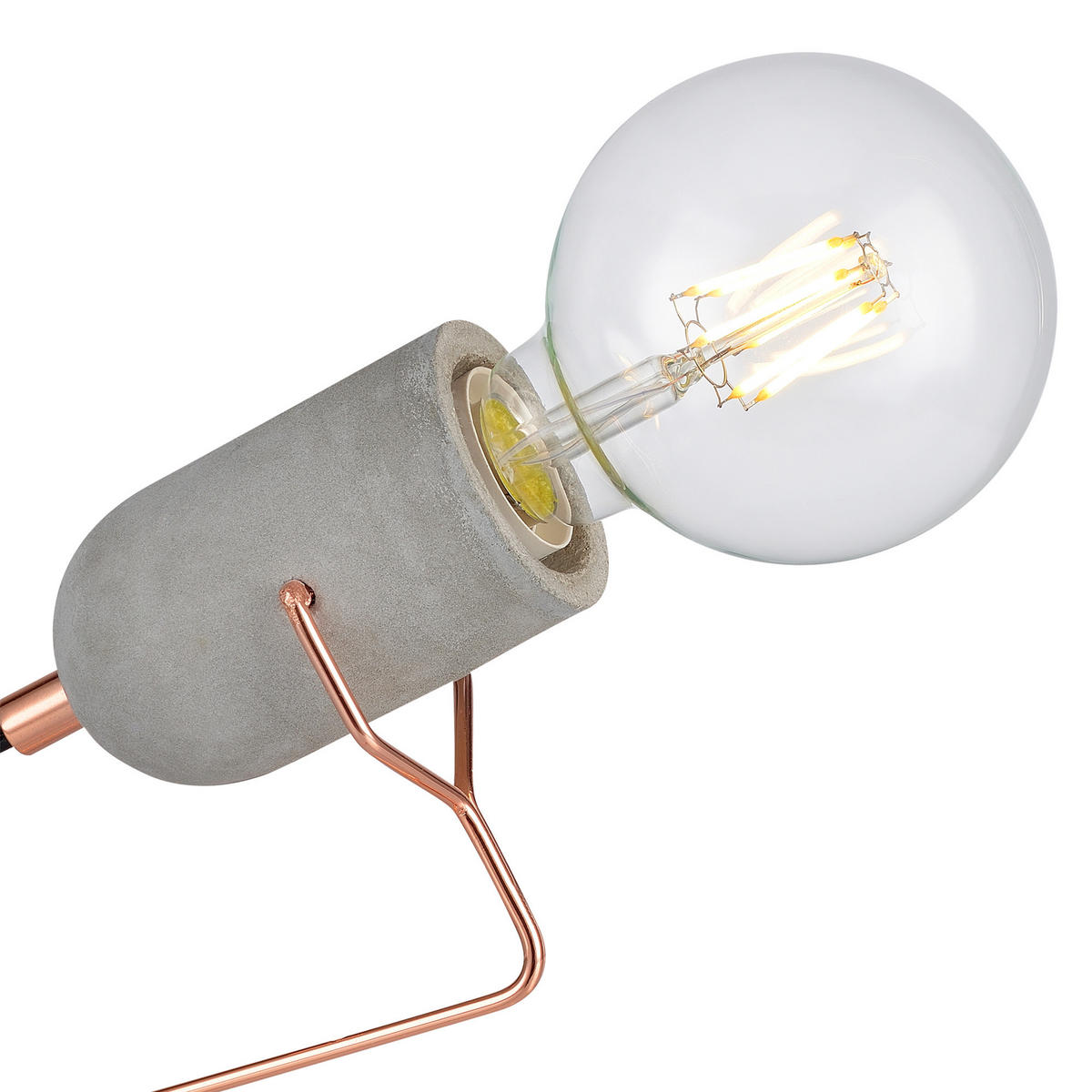 SCHREIBTISCHLEUCHTE Grau - Grau, Metall (21.8/17.8/21.8cm) - Teamson Home