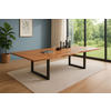 ESSTISCH ADINA - Beige/Schwarz, Holz/Metall (100/220/76cm) - SAM