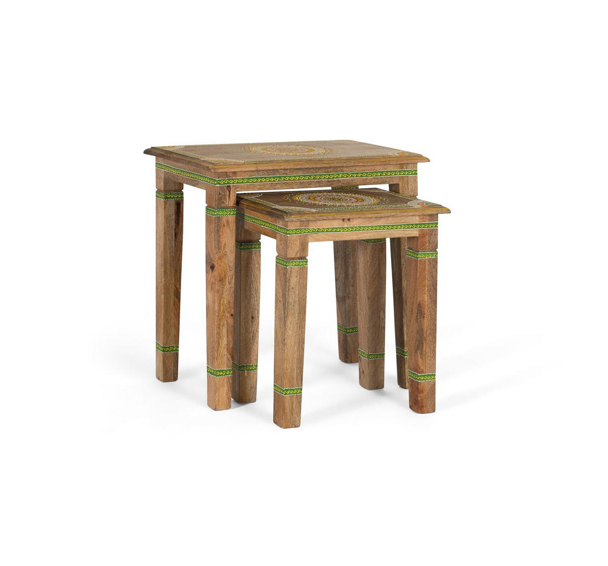 COUCHTISCH aus Mangoholz - Chromfarben, Holz (56/36/55cm) - Giner y Colomer